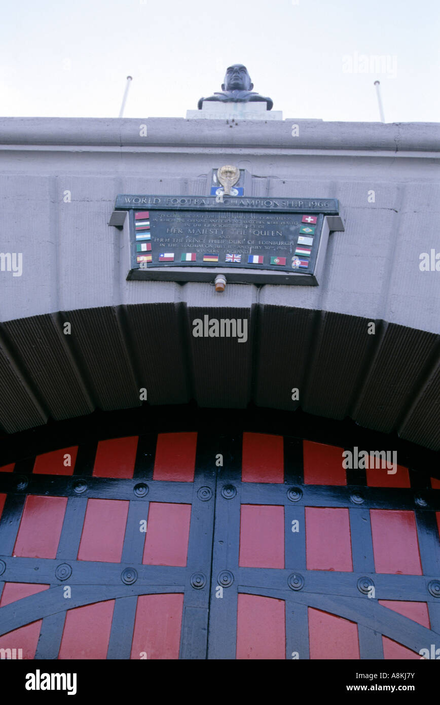 Plaque Comemerating 1966 World Cup alten Wembley-Stadion Stockfoto