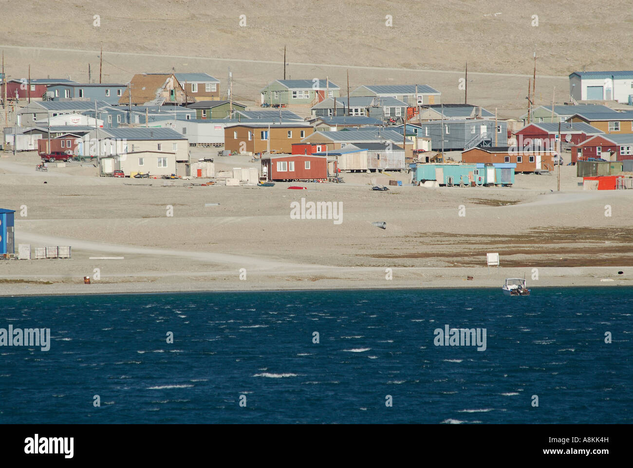 Inuit-Gemeinschaft von Resolute Bay Cornwallis Island Parry Channel an der Lancaster Sound-Canada Stockfoto