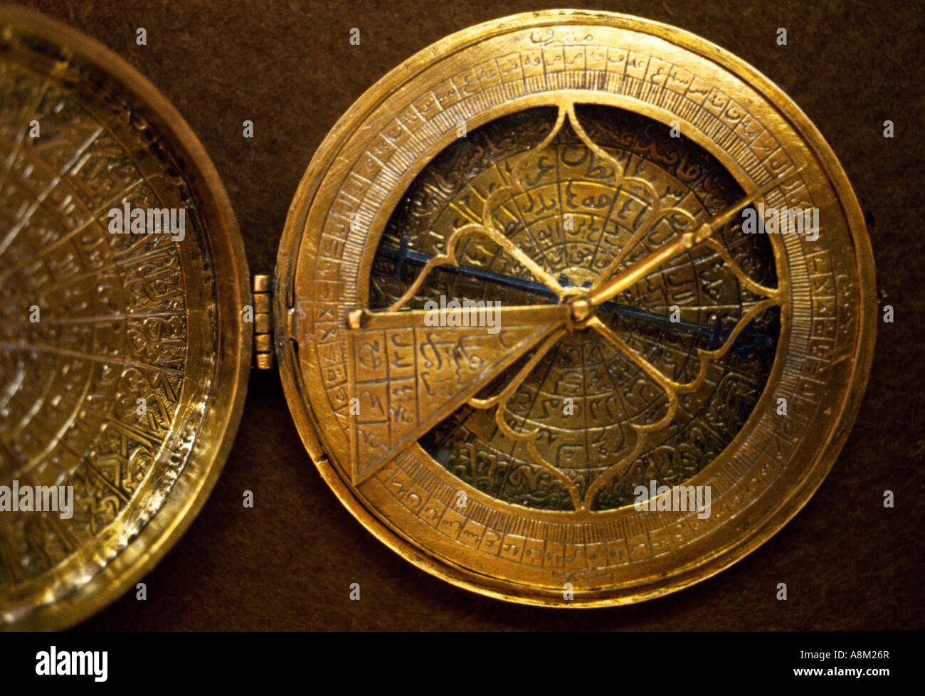 Frühe islamische wissenschaftliches Instrument Astrolabium Stockfoto
