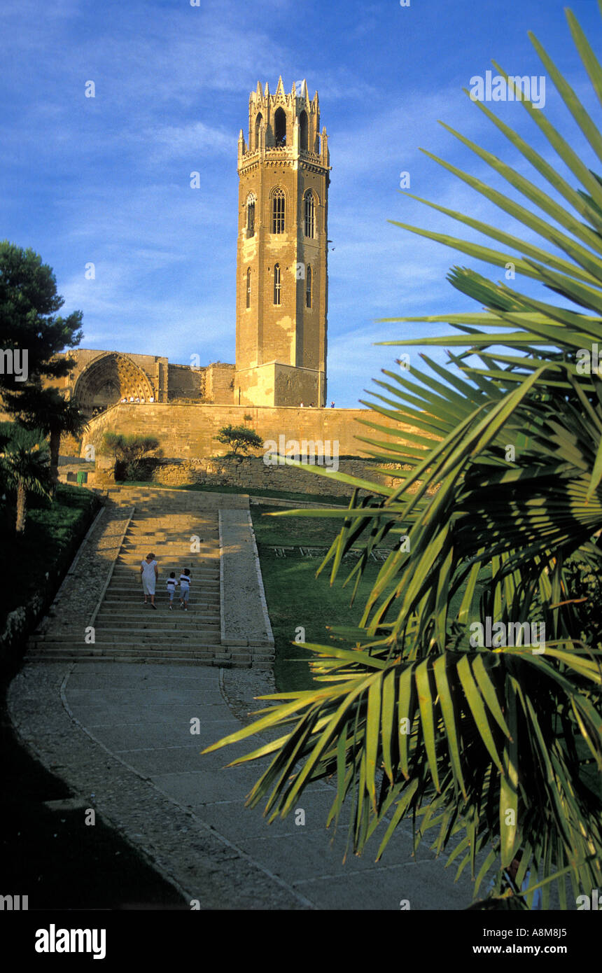 Lerida Kathedrale und das Schloss, Lérida, Spanien Stockfoto