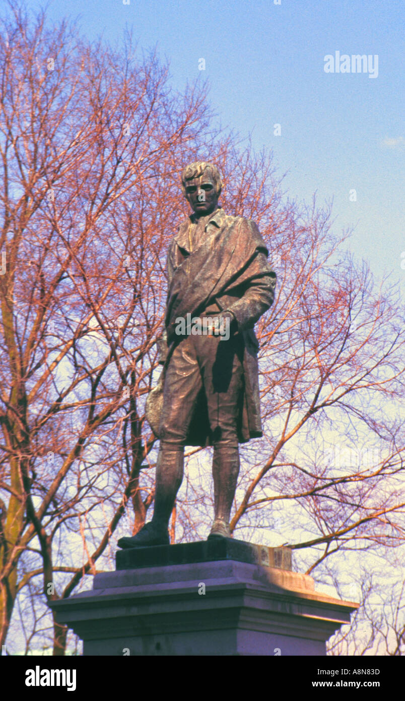 Statue des Dichters Robert Burns in Aberdeen Scotland Stockfoto
