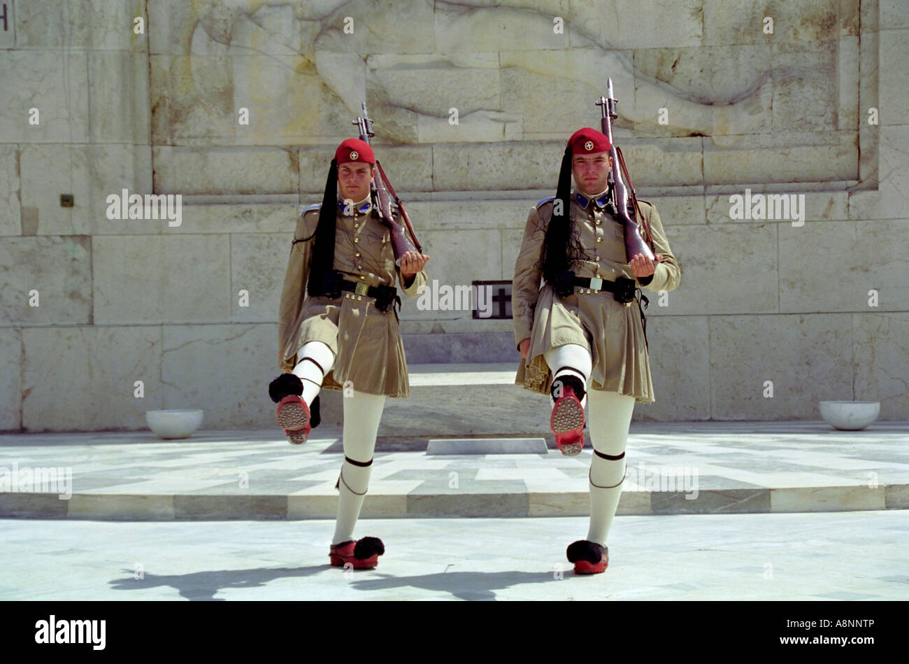 Griechische Soldaten - Athen, Griechenland Stockfoto