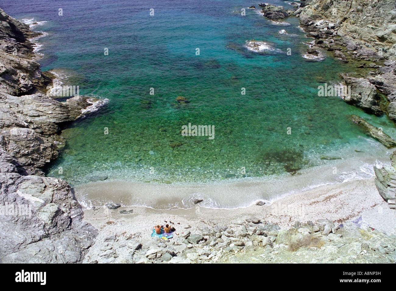 Insel Strand - Folegandros, Griechenland Stockfoto