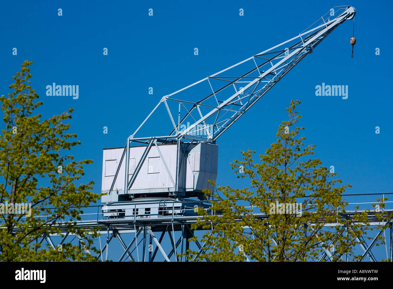 Alte Kohle Kran Stockfoto