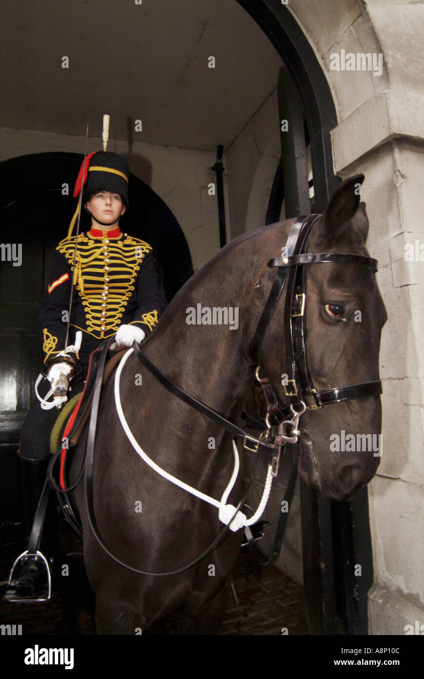 London-Horseguard an die Wachablösung Stockfoto