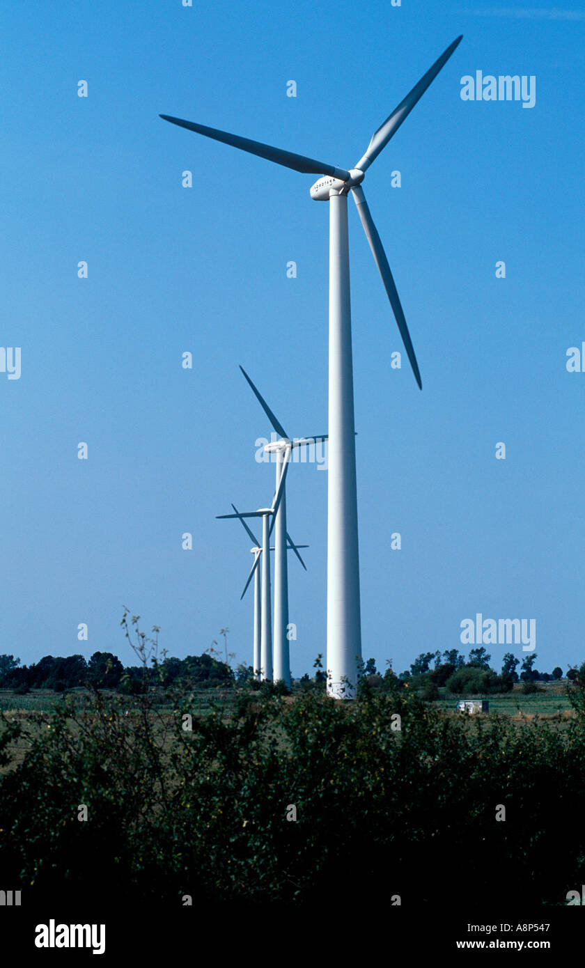 Vom Wind zur Elektrizität Stockfoto