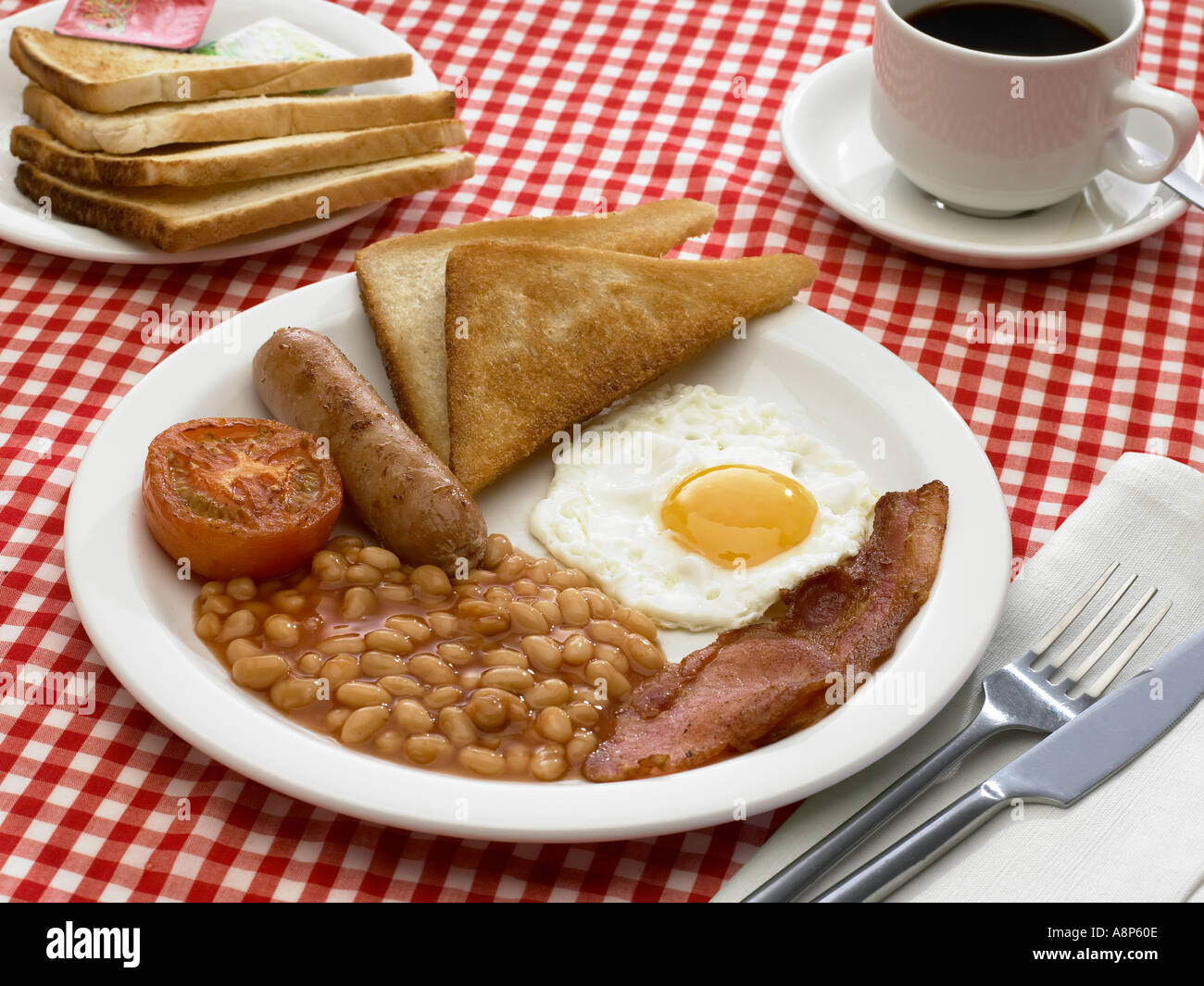 traditionelles englisches Frühstück Stockfoto