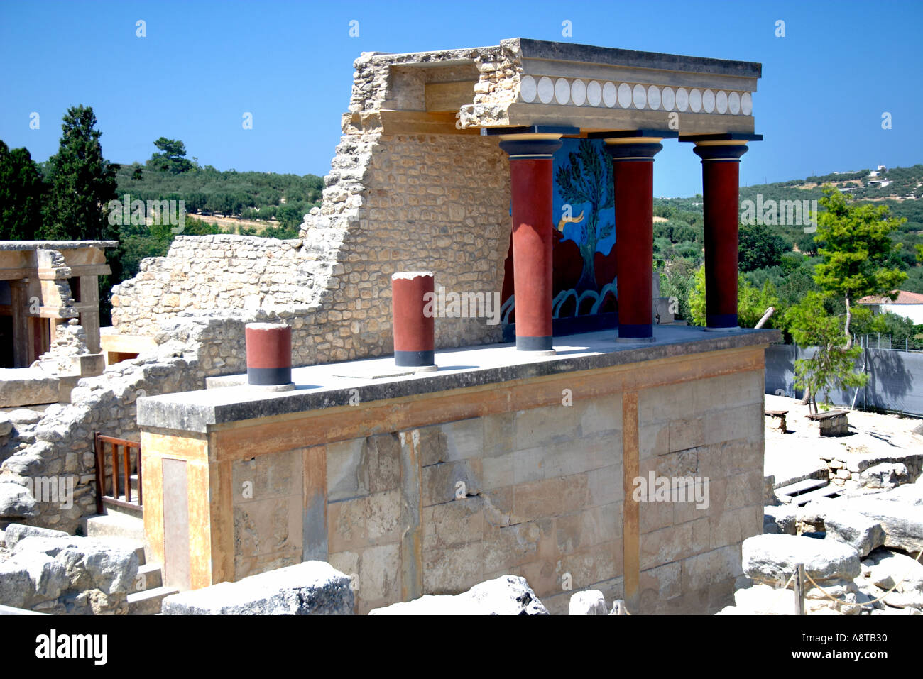 Knossos Kreta Griechenland Stockfoto