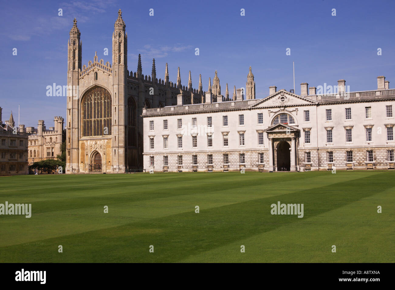 Kings College aus dem Rücken Cambridge Stockfoto