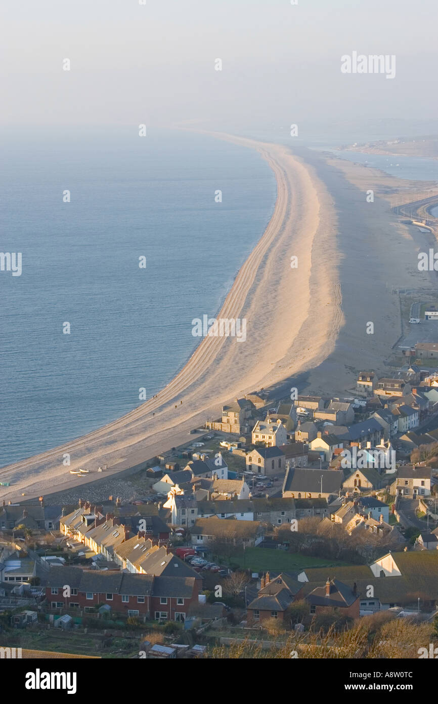 Die berühmten Chesil Beach in der Nähe von Portland in Weymouth Dorset Südengland Stockfoto