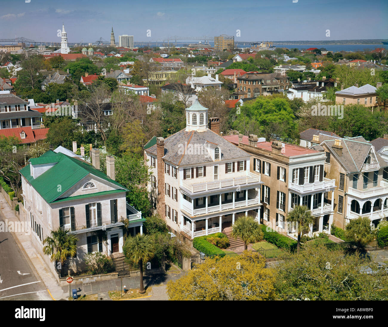 Antebellum beherbergt Charleston South Carolina USA Stockfoto