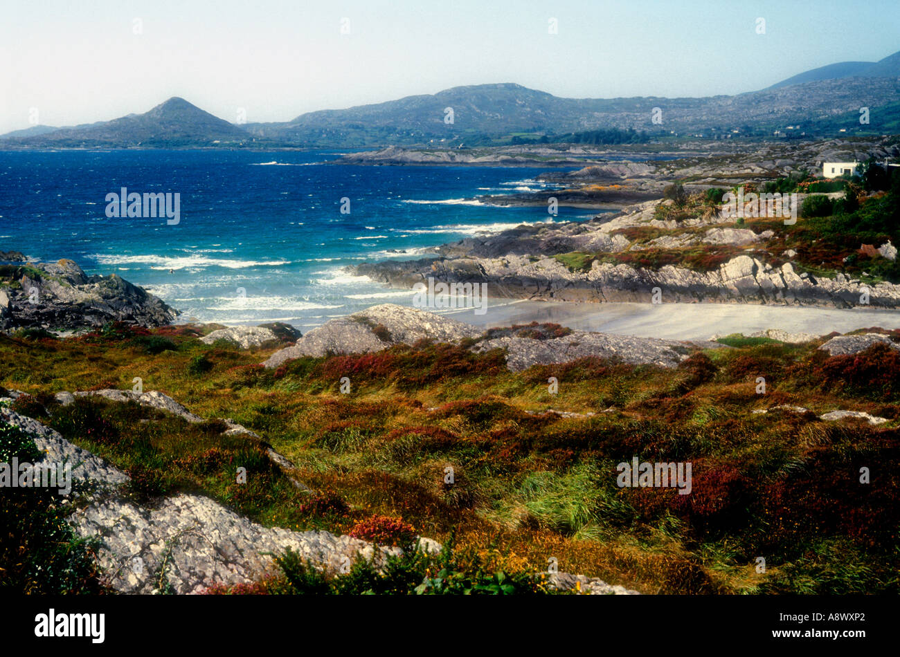 Küstenlandschaft auf dem Ring of Kerry. Süd-West-Irland Stockfoto