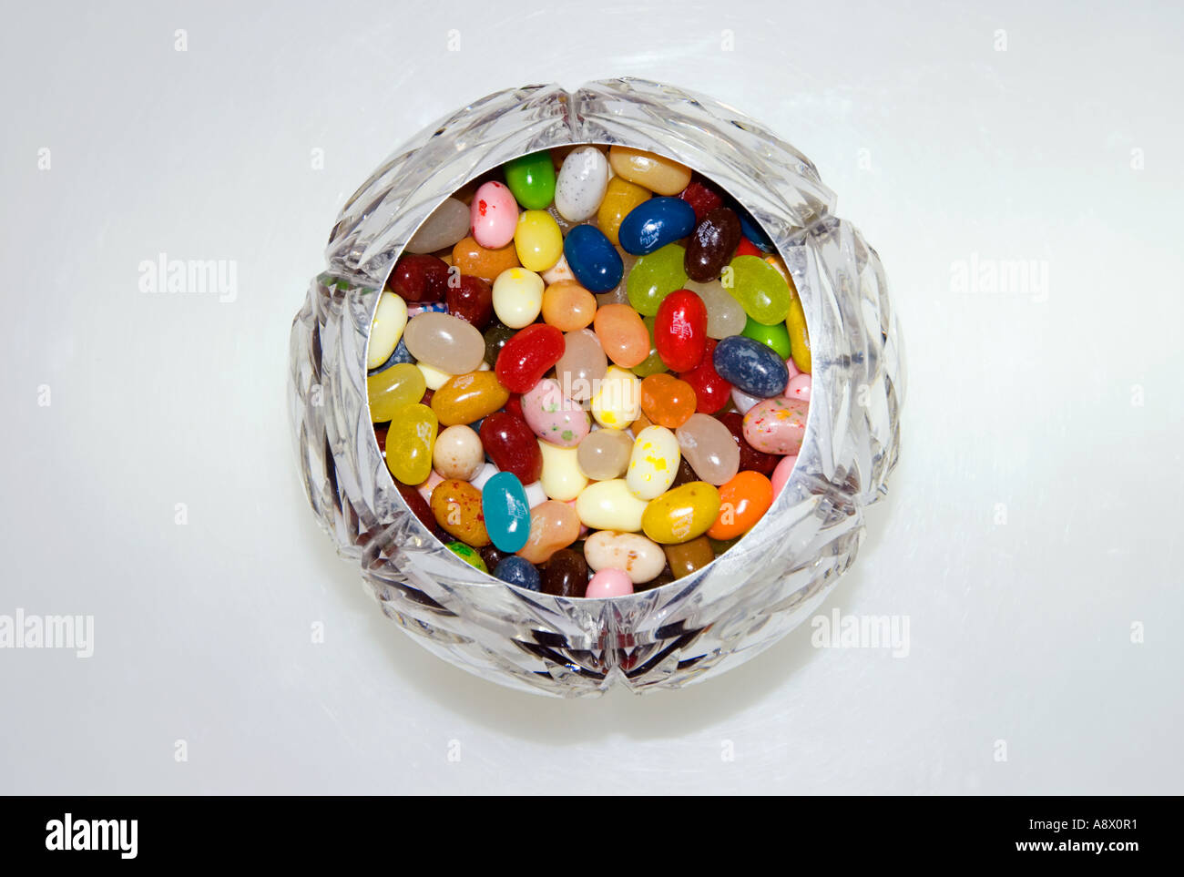 Voll von Jelly Belly Candy Jar. Stockfoto