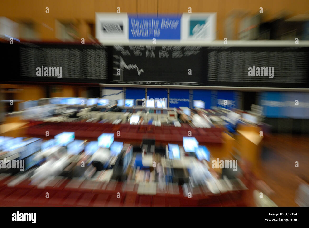 Frankfurt Stock Exchange Trading Floor Stockfoto