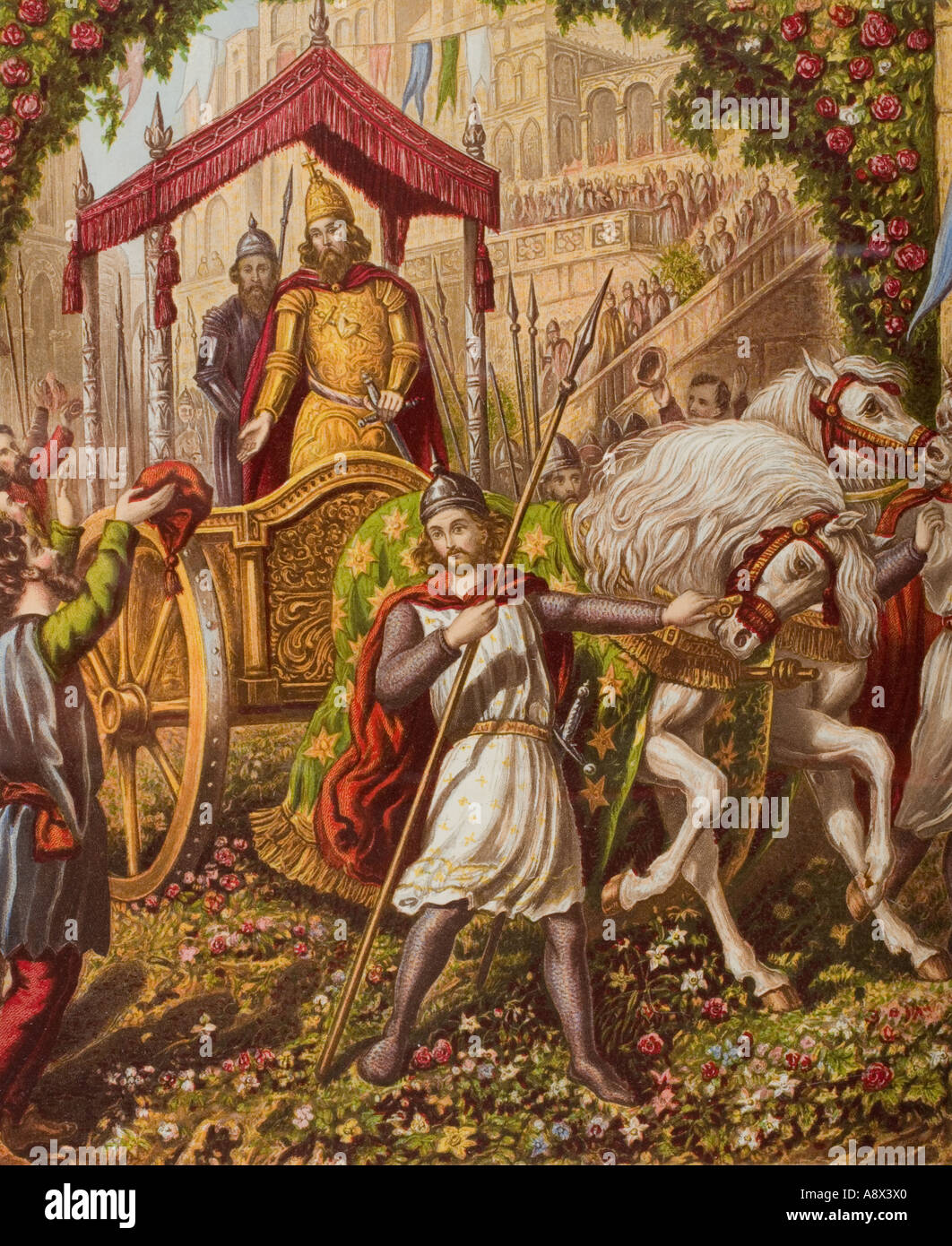 Emmanuel der zweite Eintrag in Mansoul, aus dem Buch der Heilige Krieg von John Bunyan aus dem späten 19. Jahrhundert edition. Stockfoto