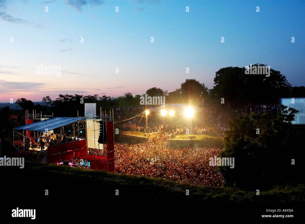 Tanz Arena beim Exit Festival, Novi Sad, Serbien und Montenegro Stockfoto