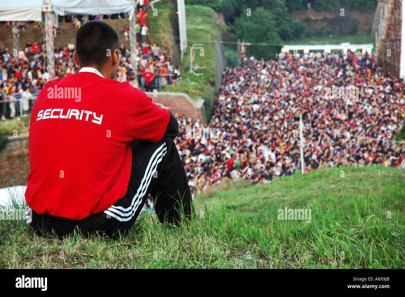 Tanz Arena beim Exit Festival, Novi Sad, Serbien und Montenegro Stockfoto