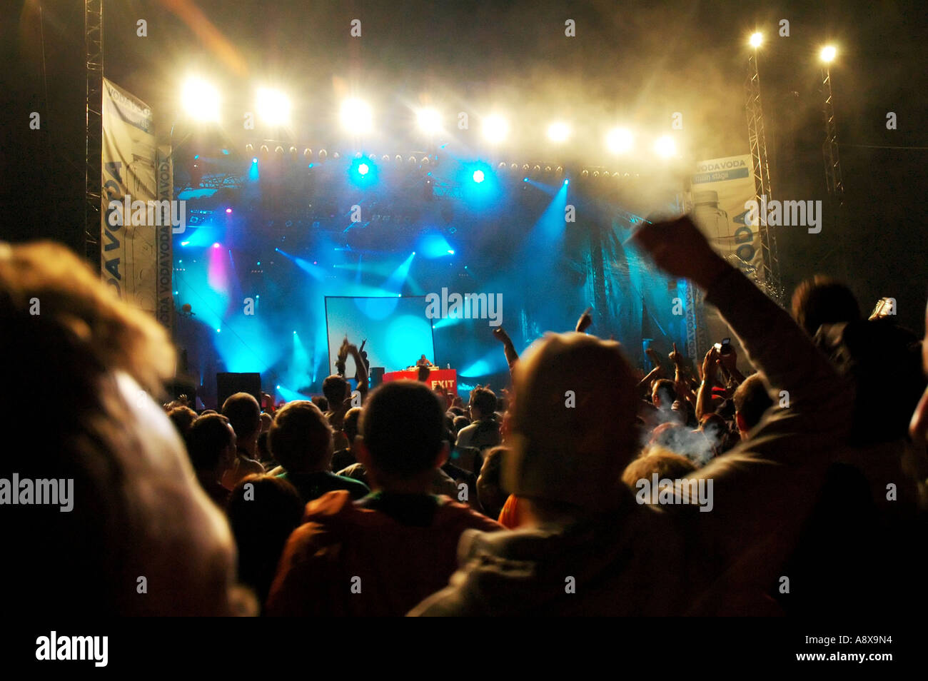 Menge an Exit-Festival, Novi Sad, Serbien und Montenegro Stockfoto