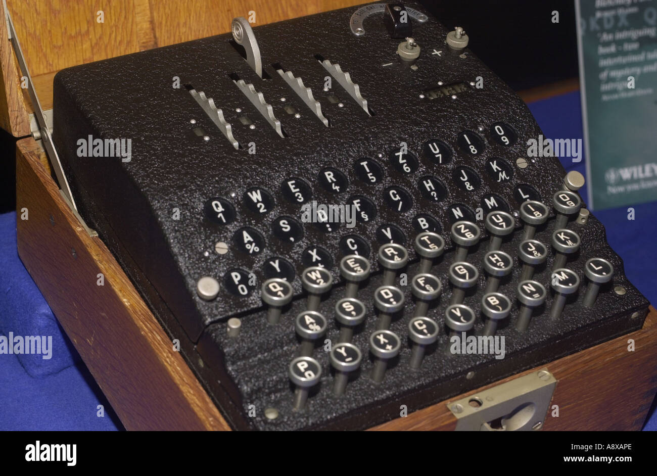 Enigma-Maschine in Bletchley Park Museum Großbritannien Stockfoto