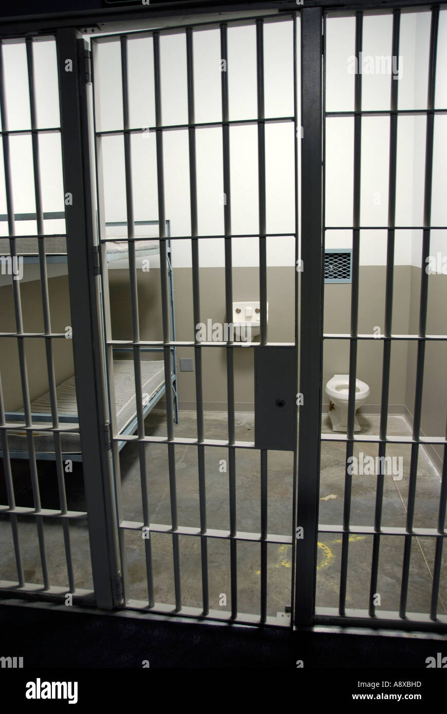 Gefängniszelle auf amerikanische Polizei Hall Of Fame Titusville Florida FL Stockfoto