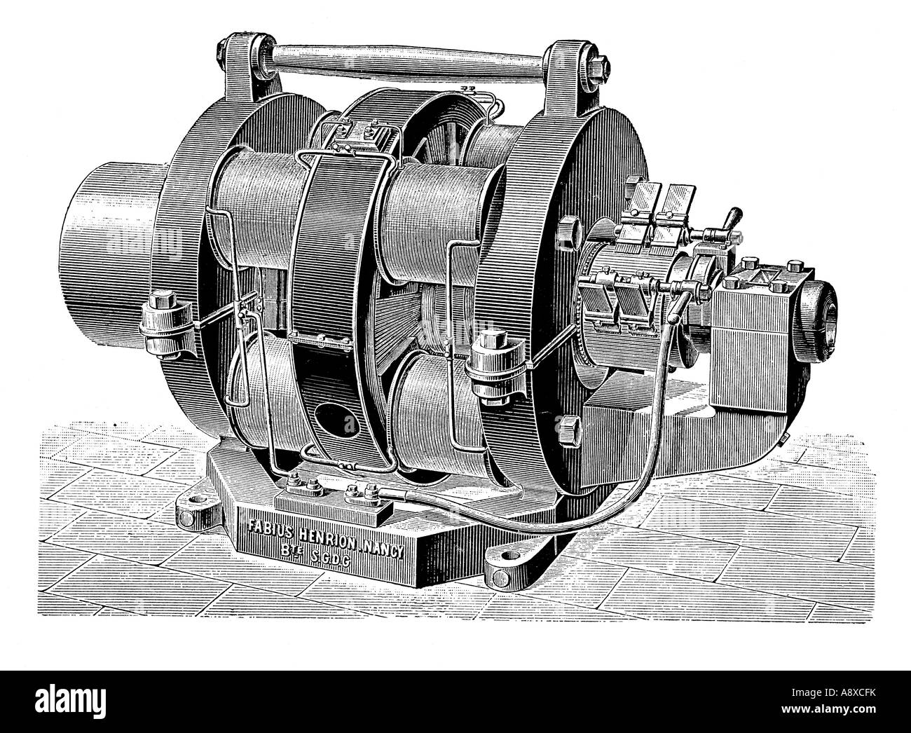 FRÜHE FORM VON SCHUCKERT DISC MASCHINE ELEKTRISCHER GENERATOR Stockfoto