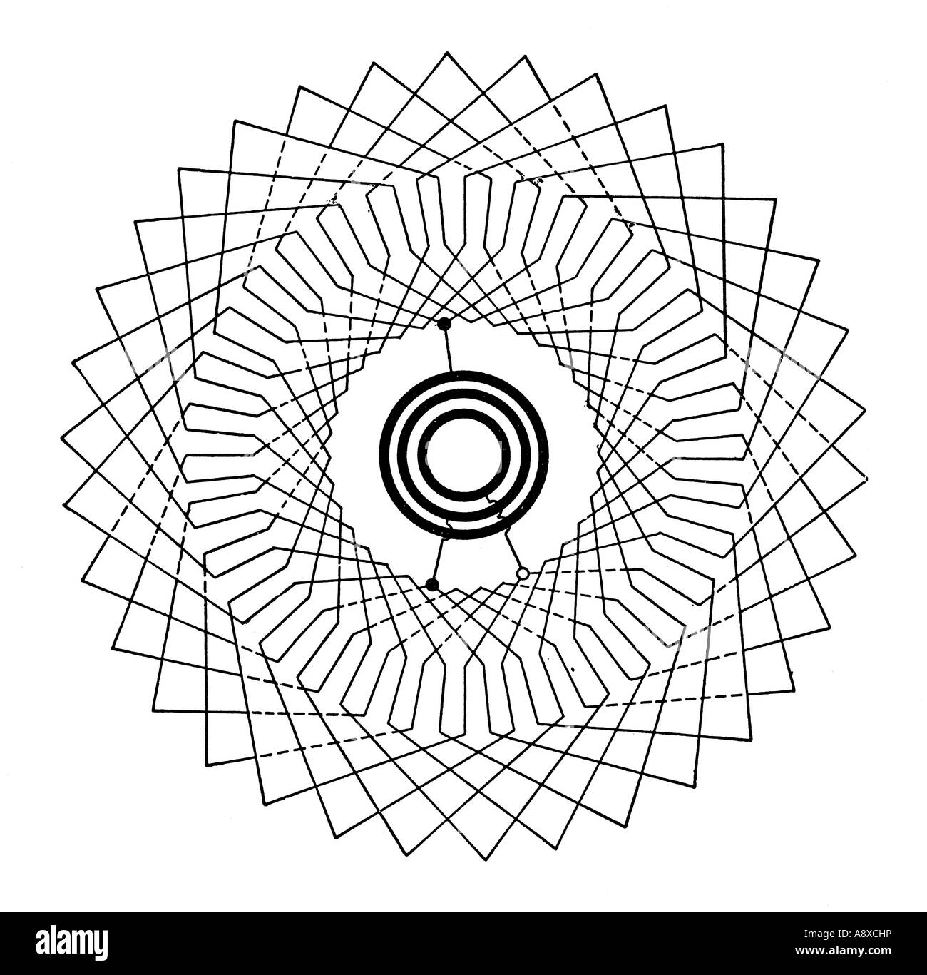 STROM ERZEUGENDEN GENERATOR DREIPHASENWICKLUNG WELLE Stockfotografie