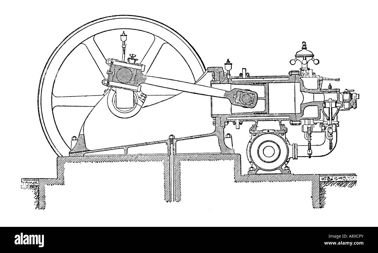 CHARON GASMOTOR VERBRENNEN Stockfoto