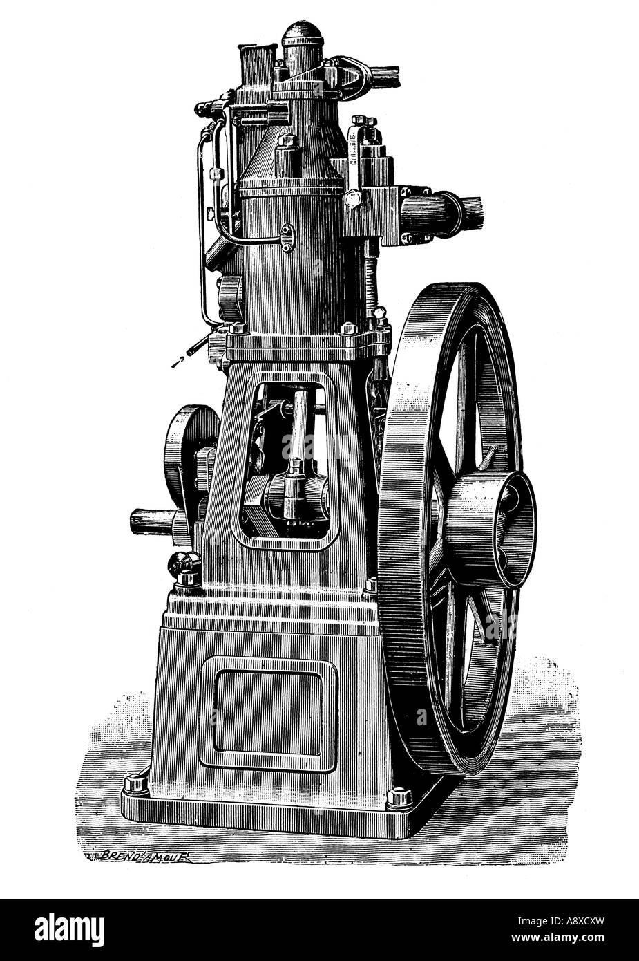 CAPITAINE GASMOTOR VERBRENNEN Stockfoto