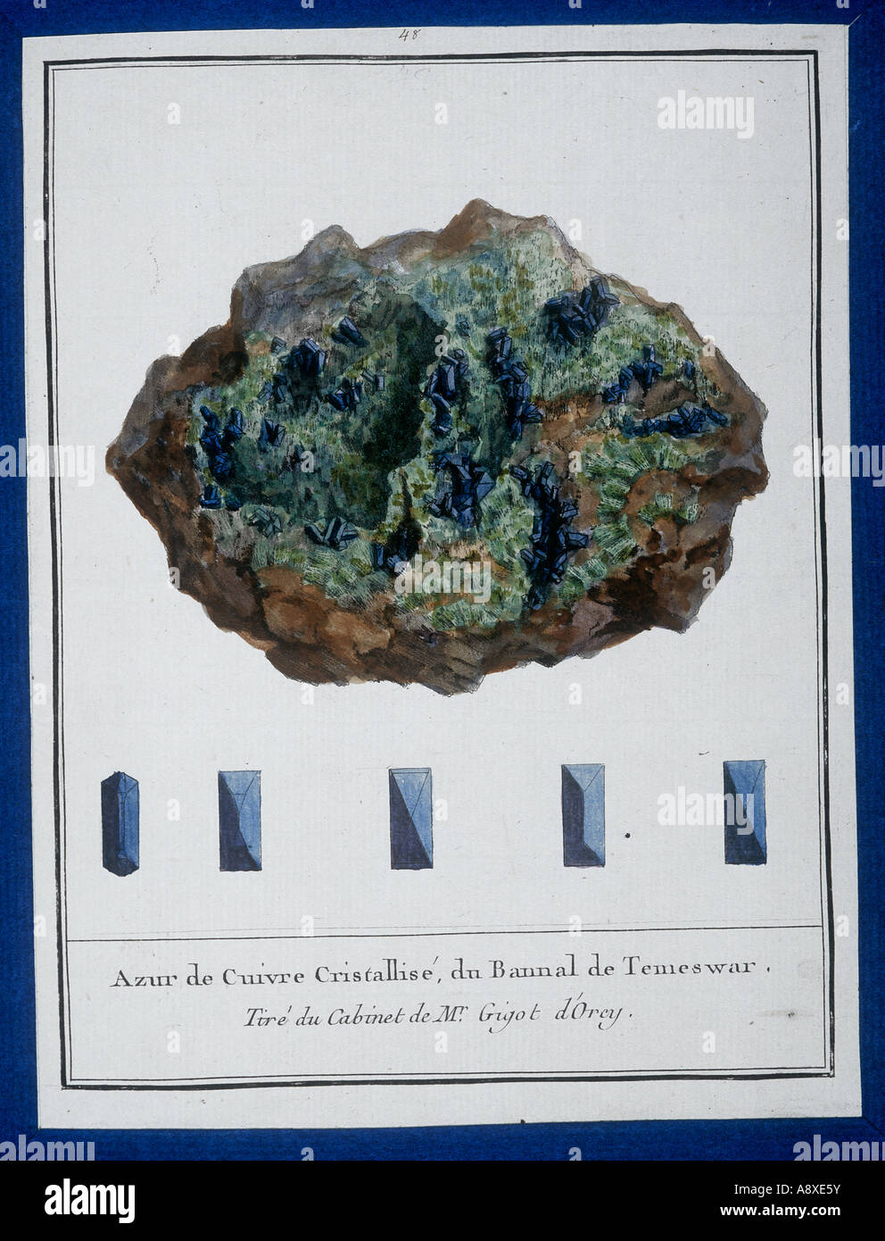 Platte 43 von Mineralogie von Swebach Desfontaines Stockfoto