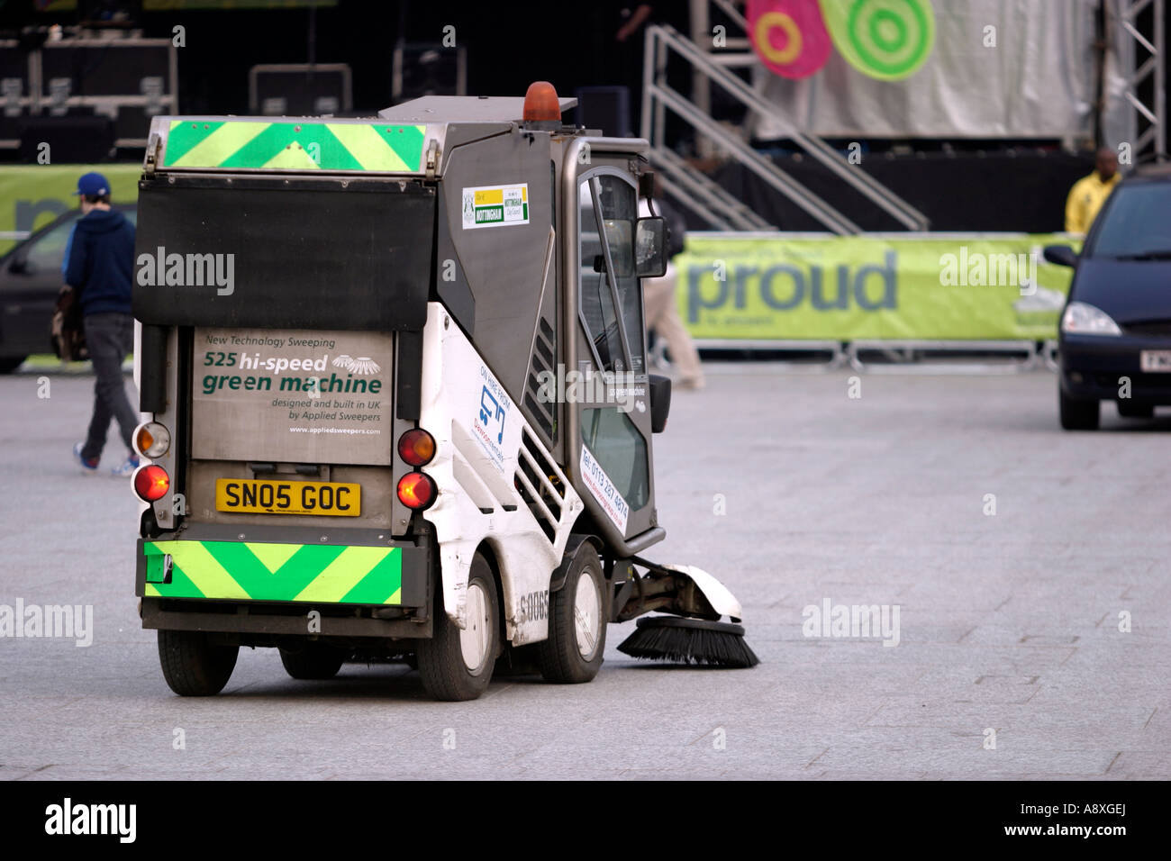 525 angewendet Hochgeschwindigkeits-Green Machine in Nottingham "New Market Square Stockfoto