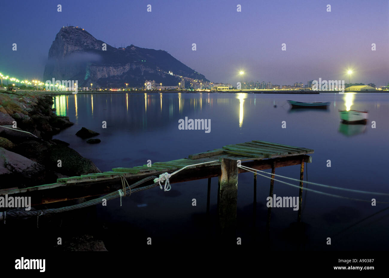Blick von La Linea Andalusien Andalusien, Gibraltar Stockfoto