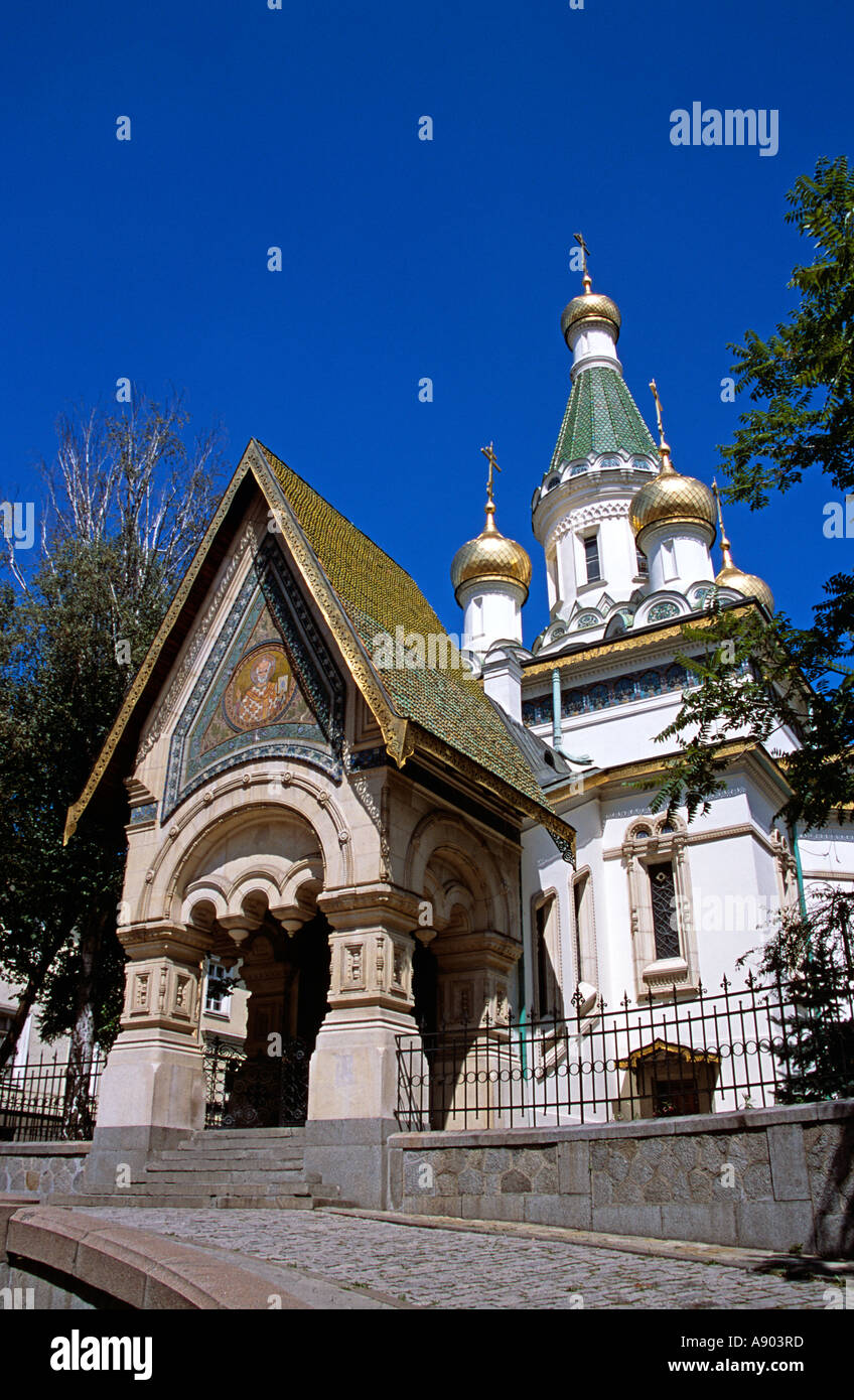 Sankt Nikolai russische Kirche, Sofia, Bulgarien Stockfoto