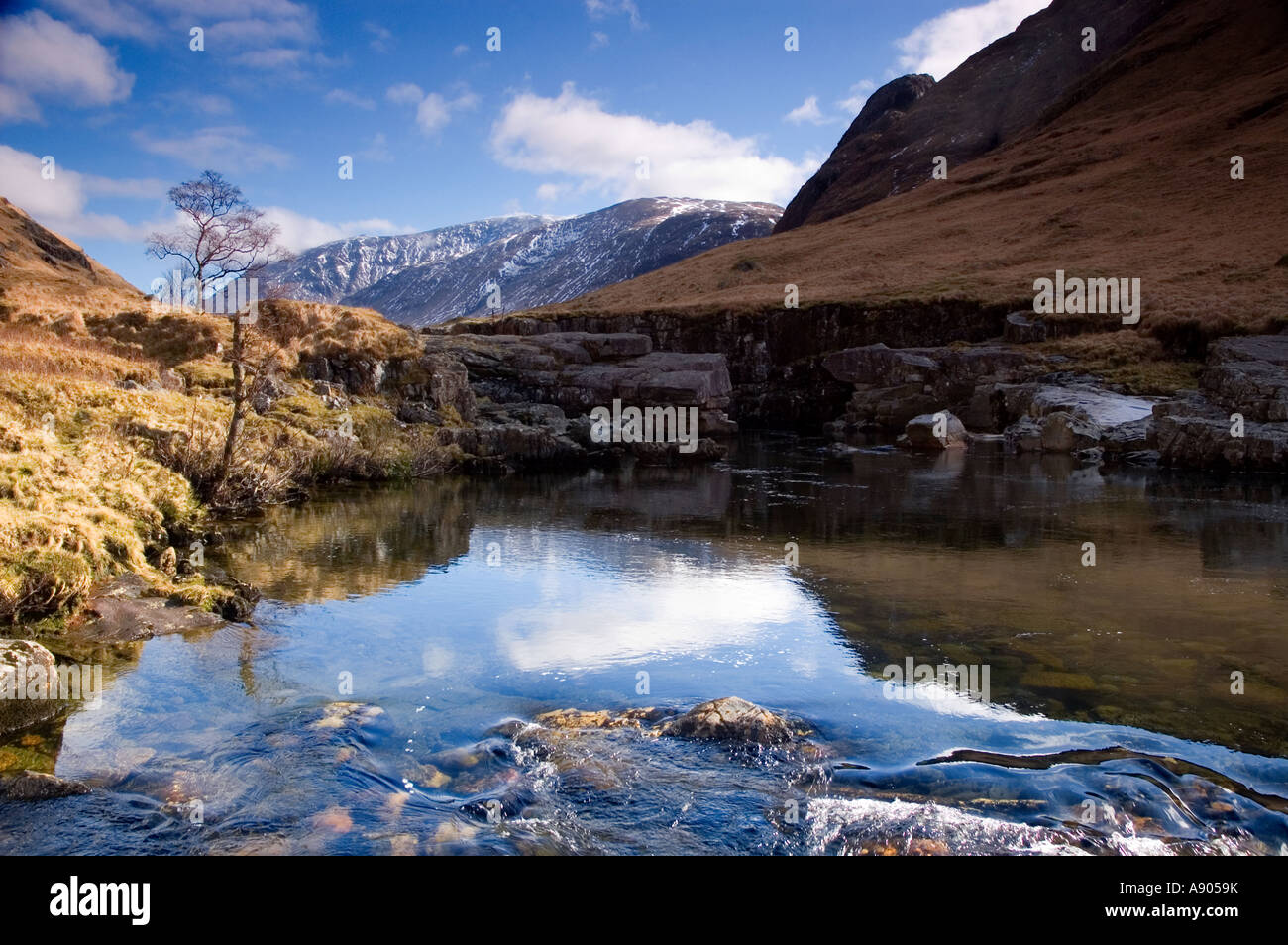 Glen Etive Glen Coe Schottland Stockfoto