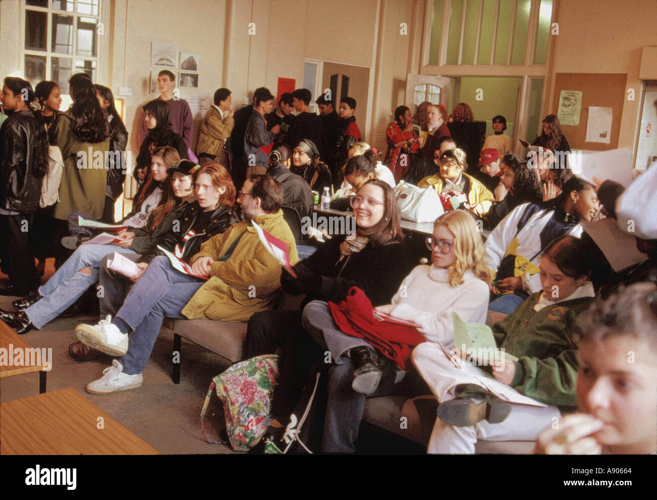 Oberstufe Zentrum Tag der offenen Tür Stockfoto