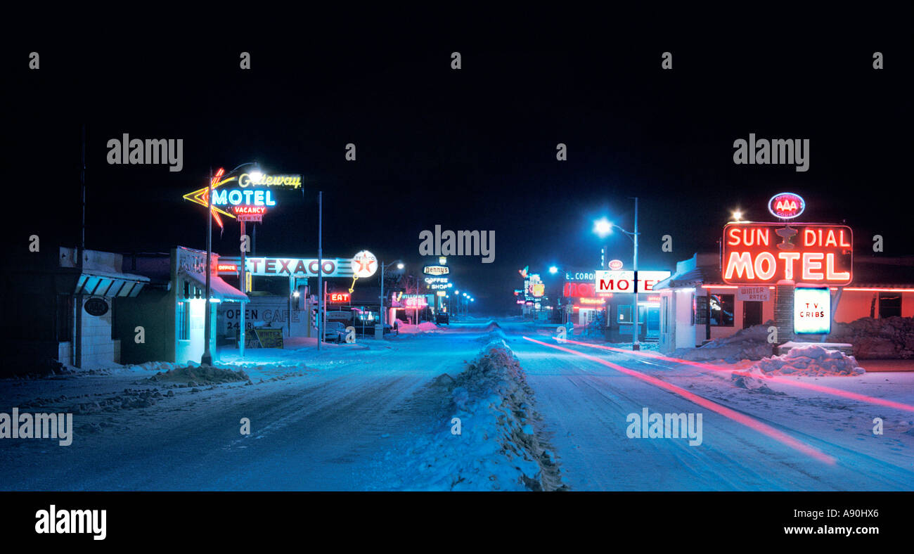 Kleine Stadt von Starky Utah USA im Januar des Jahres 1963 Stockfoto