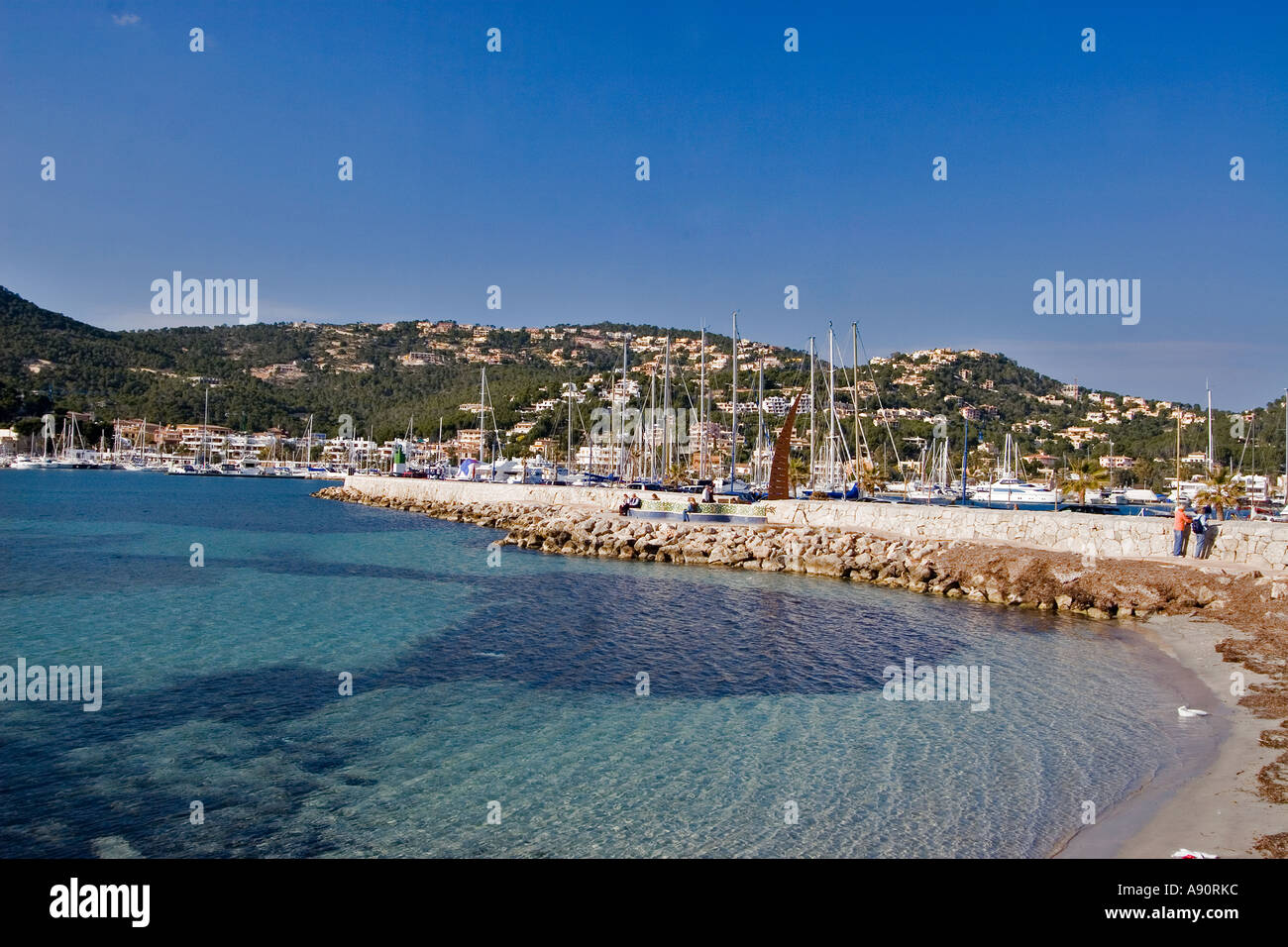 Mallorca Poirt d Andratx Strand Stockfoto