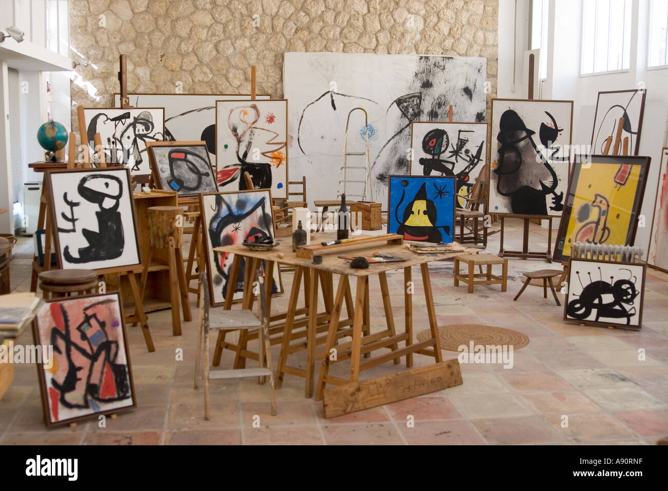 Mallorca Miro Stiftung Museum atelier Stockfoto