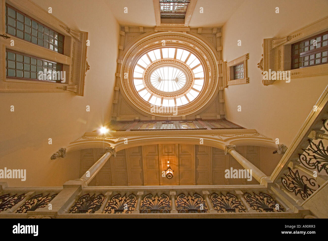 Museo d Art Espanyol Contemporant Palma de Mallorca-Museum für zeitgenössische Kunst-Terrasse-Decke Stockfoto