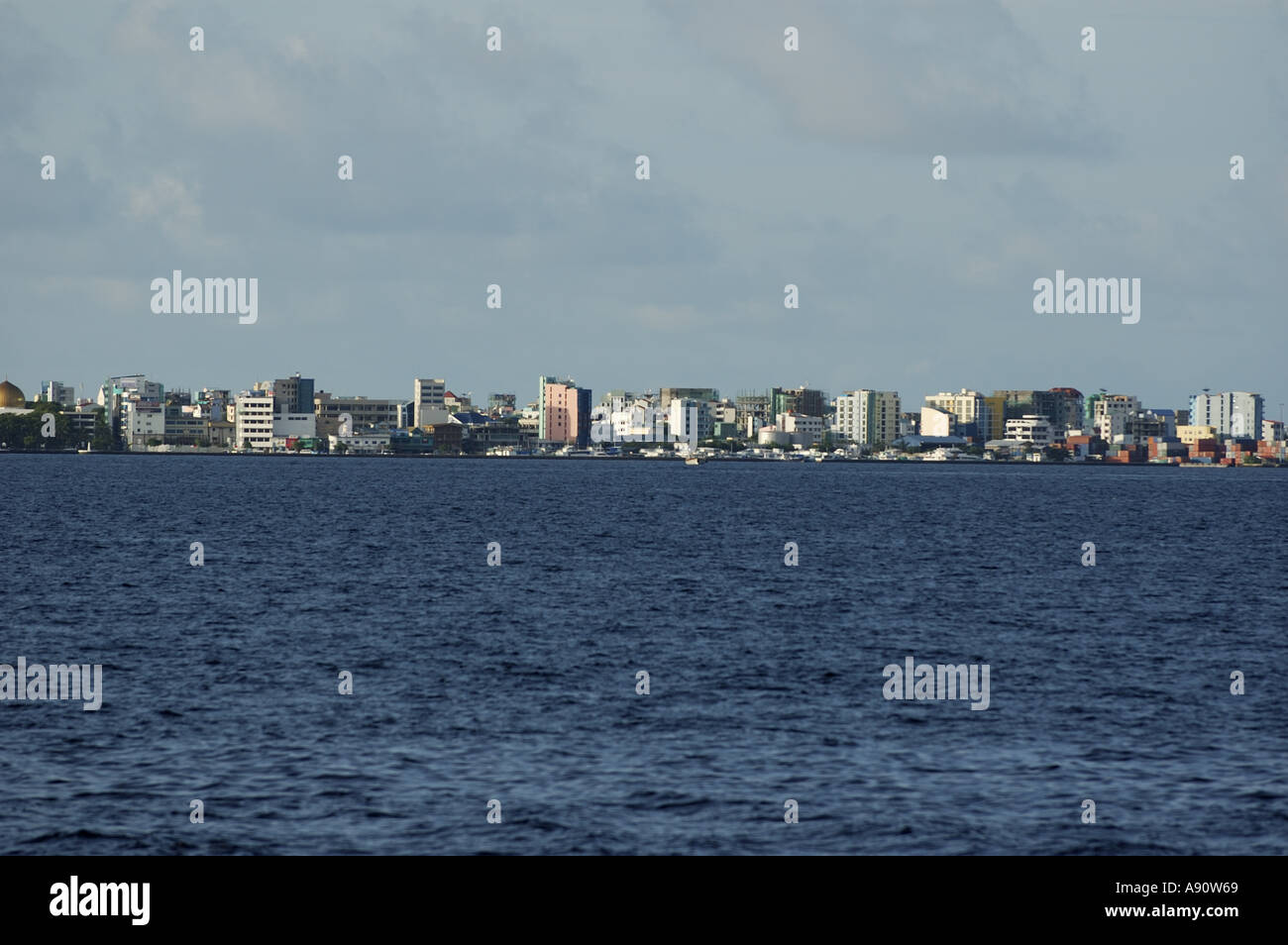 Malediven-Nord Male Atoll und die Stadt von Malé Stockfoto