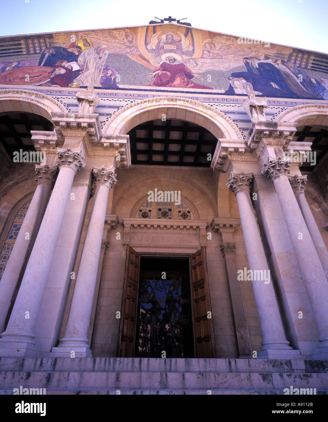 Kirche von Todesangst in Gethsemane Garten Gethsemane Ölberg Jerusalem in Israel Stockfoto