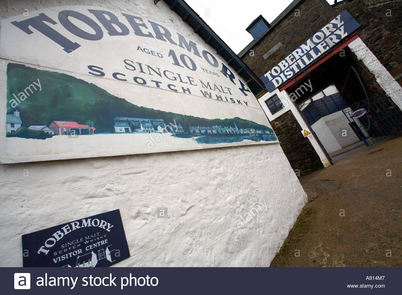 Tobermory Destillerie, Isle of Mull Schottland Stockfoto