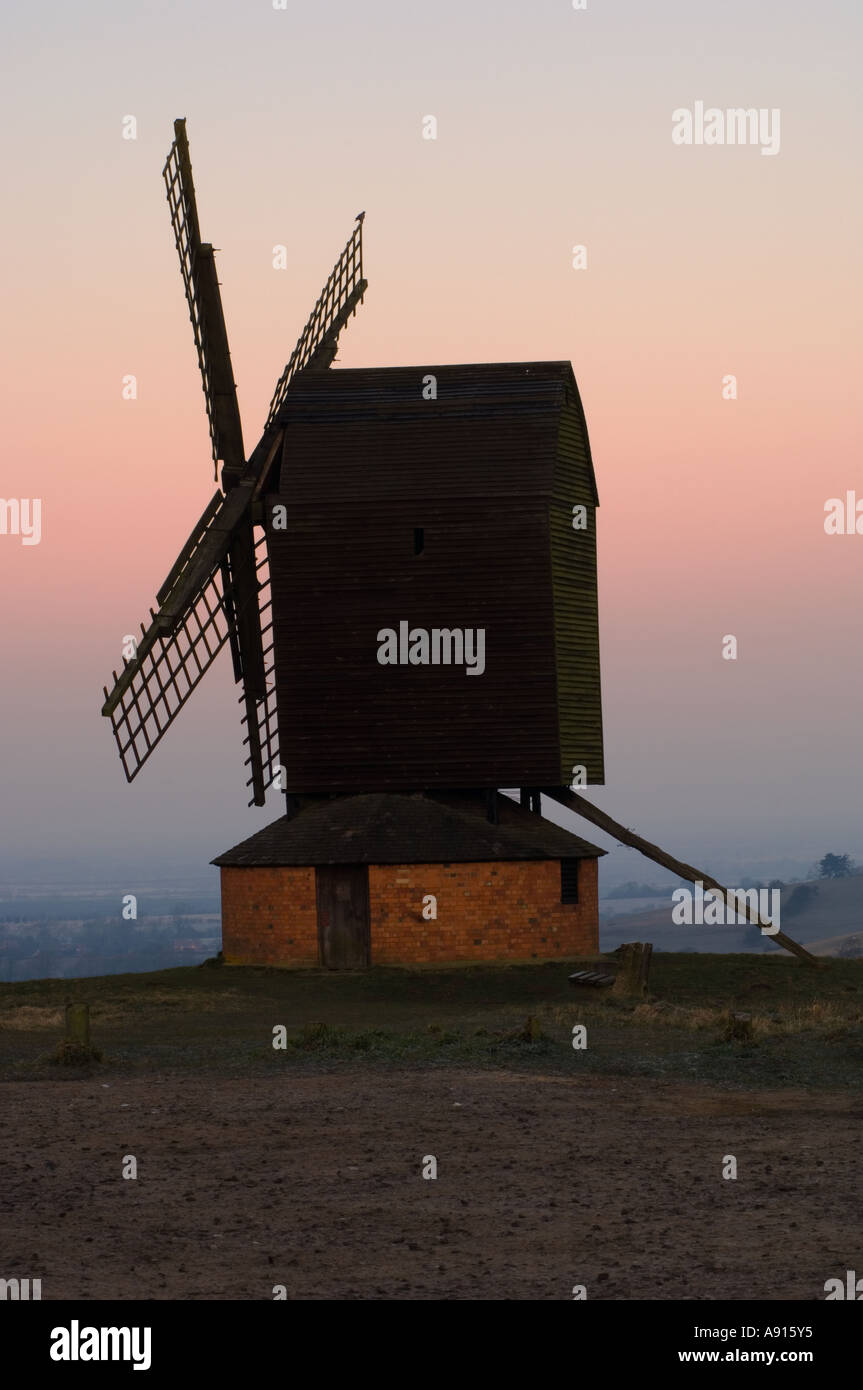 Brill Windmühle im Morgengrauen Oxfordshire UK Stockfoto
