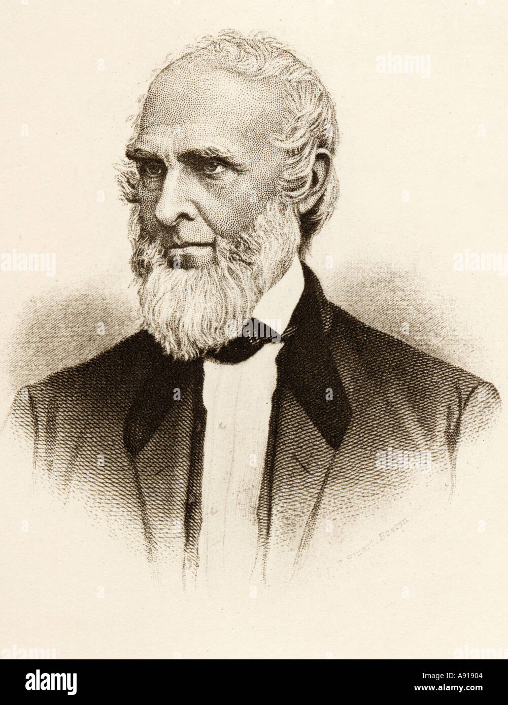 John Greenleaf Whittier, 1807-1892.  Amerikanischer Dichter und Sklaverei Abolitionist. Stockfoto