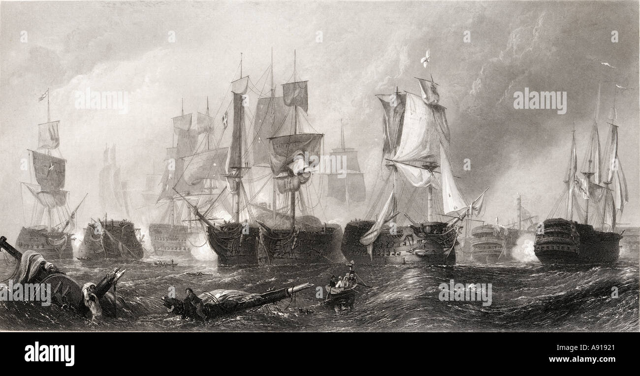 Die Schlacht von Trafalgar, 21. Oktober 1805 Stockfoto