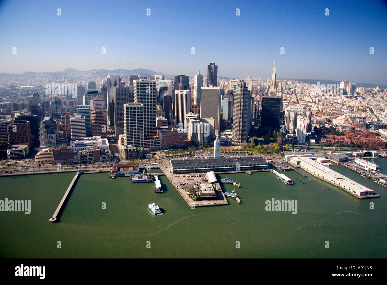 Luftaufnahme der Stadt San Francisco, Kalifornien. Stockfoto