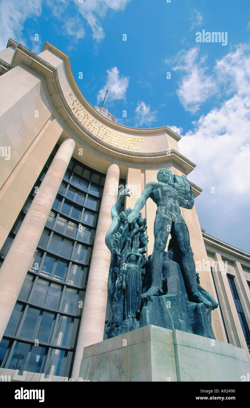 Chaillot Palace Paris Frankreich Stockfoto