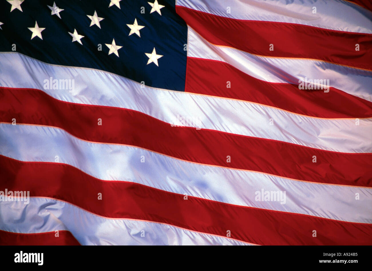 Die amerikanische Flagge Stockfoto