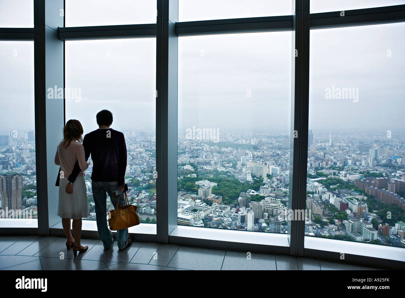 Panoramablick von Mori Tower in Tokio Stockfoto