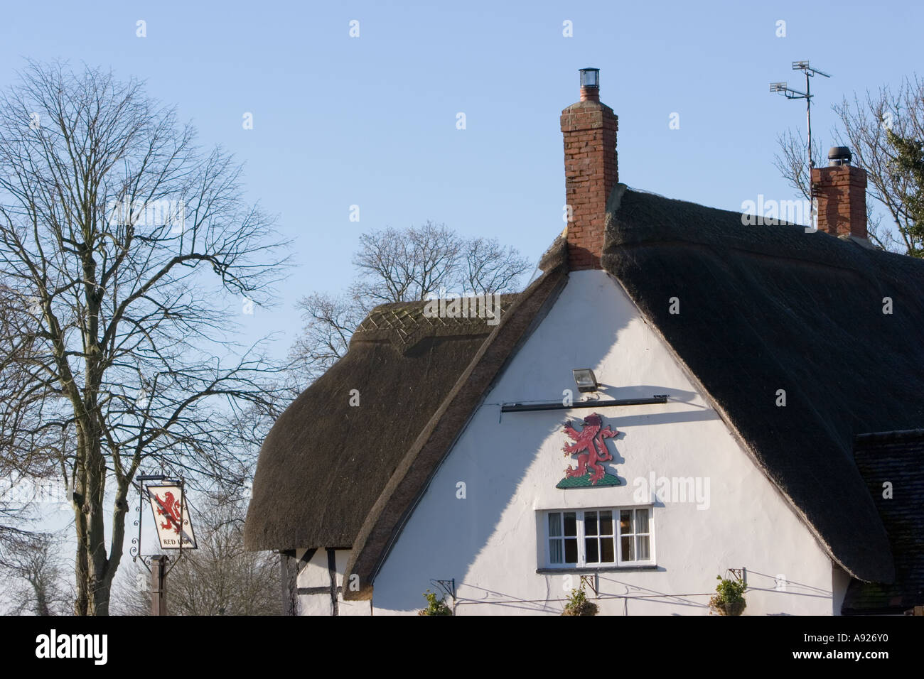 Das Red Lion Public House in Avebury Wiltshire Stockfoto