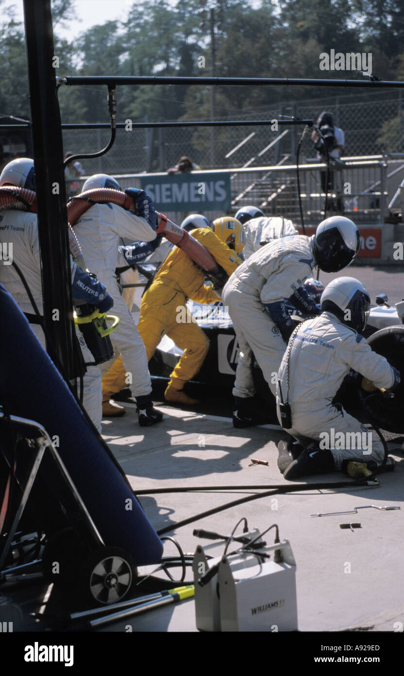 Ralf Schumacher tanken Stockfoto